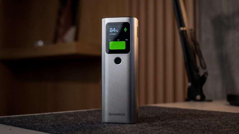 SHARGE Retractable 165 powerbank 20.000 mAh dengan kabel USB-C retractable